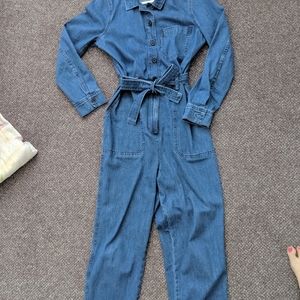 Long sleeve Jean Jumpsuit